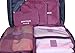 6 sets travel Organizers Packing Cubes Luggage Organizers Compression Pouches(Wine red)