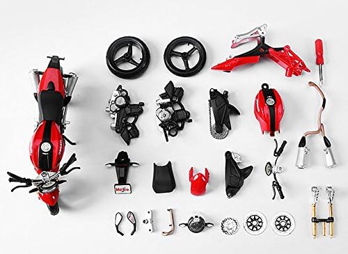 2011 Ducati 696 Motor Red and Black Color Roadster Die Cast Motor Model Non-assembled Kit (1:12 Scale)