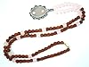 Love Heart Chakra Mala- Rose Quartz Jade Prayer Beads Rudraksha Yoga Spiritual Necklace 108+1
