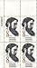 1972 SIDNEY LANIER ~ POET MUSICIAN #1446 Plate Block of 4 x 8 cents US Postage Stamps