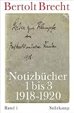 Produkt-Bild: Notizb&uuml;cher: Band 1: 1918-1920