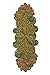 COTTON CRAFT - Beaded Table Runner - Scrolling Leaves - Green Gold - 13x36 - Hand Made by Skilled Artisans - A Beautiful Complement to Your Dinner Table Décor - Spot Clean Only