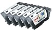 5pk - (5) remanufactured PGi 5 Black "pigment Ink" Cartridges WITH CHIP! Fits Canon Pixma ip4200 ip4300 and more!