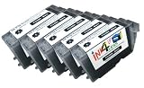 5pk - (5) remanufactured PGi 5 Black pigment Ink Cartridges WITH CHIP! Fits Canon Pixma ip4200 ip4300 and more!