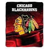 NHL Chicago Blackhawks 50-Inch-by-60-Inch Micro Raschel Plush Throw Power Shot Design