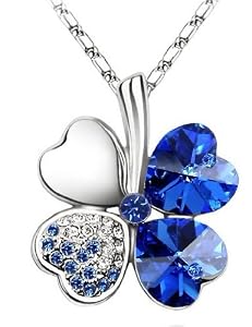Swarovski Elements Crystal Four Leaf Clover Pendant Necklace 19