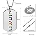 Moluss® 2PCS Equality Pride Rainbow Dog Tag LGBT Jewelry - Stainless Steel Gay and Lesbian Pride Pendant Necklace