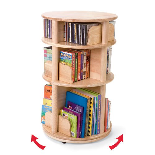 Media Storage Carousel NATURAL
