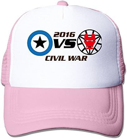 2016 Civil War American Stars VS Steel Mask Logo Snapback Pink Men Cap