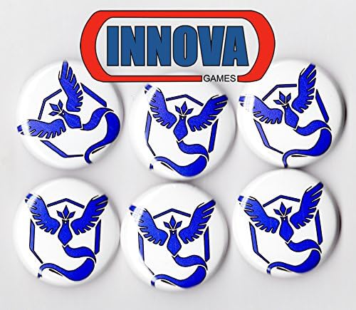 Pokemon Go Team Mystic (6 Button Pack) 1" inch button pin back