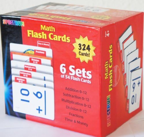 SPECTRUM MATH FLASH CARDS BOX SET for Ages 4+ [324 CARDS]