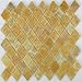 Honey Onyx Diamond Mosaics Polished Meshed on 12x12 Tiles for Backsplash, Shower Walls, Bathroom Floors