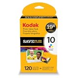 Kodak 1974625 Photo Value Pack with 120 SH 4X6 Premium Paper and 10 Color Cartridge