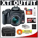 Canon Digital Rebel XTi 10.1MP Digital SLR Camera (Black) + Canon EF-S 18-55mm Lens [Outfit] + 16GB Card + NB-2LH Battery + Accessory Kit