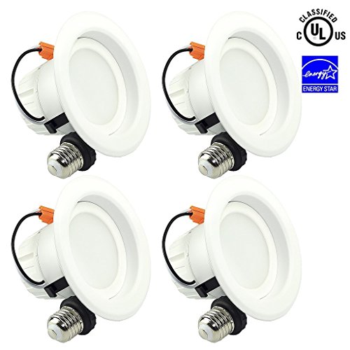 SGL 4 Inch Dimmable LED Recessed Lighting, Energy Star, UL Listed, 9W (65W Replacement), 3000K Warm White, 720Lm, LED Downlight, LED Ceiling Light, 4-Pack