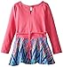 Youngland Girls' Knit-to-Woven Dress with 3D Heart On Bodice and Legging Set