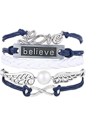 Susenstone Handmade Love Owl wings Multilayer Knit Leather Rope Chain Bracelet