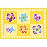 LA Rug Olive Kids Flowerland 19-by-29-Inch Nylon Area Rug