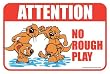 Rex Otter Pool Sign - No Rough Play