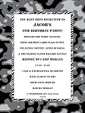 Black And Grey Camo Party Invitations
