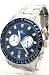 Adee Kaye Mens Stainless Steel Speedfire Chronograph Blue / Silver Dial