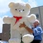 GIANT 48" FRIENDLY TEDDY BEAR - HUGE SOFT JUMBO STUFFED PLUSH BEAR - PERFECT FOR VALENTINES DAY VALENTINE OR ANYTIME - COLOR: WHITE