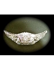 ANCHOR HOCKING GLASS RELISH OR CANDY DISH ~ STAR OF DAVID SAW EDGE CUT