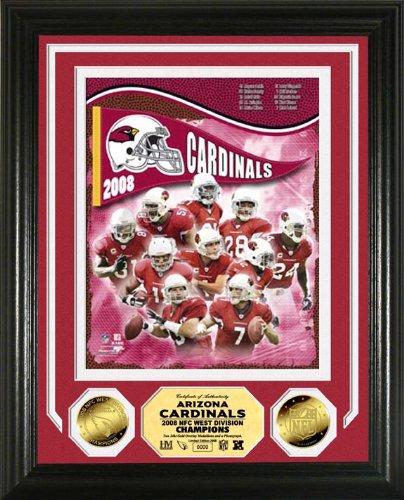 Buy Arizona Cardinals '08 NFC West Division Champions 24KT Gold Coin Photo Mint by No manufacturer