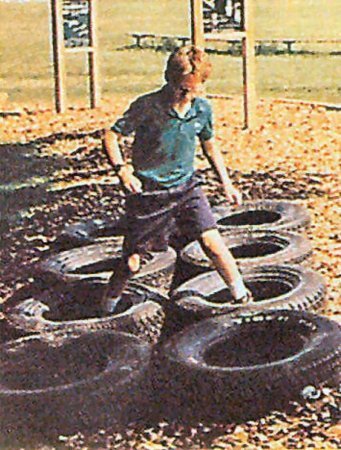 Kidstuff Playsystems HTK17 Tire Run and Sign