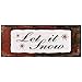 Adeco Decorative Wood Wall Hanging Sign Plaque, Christmas Let It Snow Red Green White Home Decor - 13.8x4.3 Inches