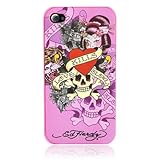 Ed Hardy Snap On Case for iPhone 4 - Love Kills Slowly (Pink) (Fits AT&T iP ....