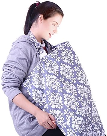 Cozy Nursing  Nursing Cover With Storage Pockets and Baby Monitor Neckline