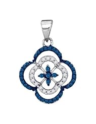 0.25CTW BLUE DIAMOND MICRO-PAVE PENDANT
