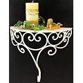Wandregal Wandkonsole "Ambiente" Wei� Metall Eisen S 40cm Badregal