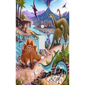 Dinosaur Volcano Decorative Switchplate Cover