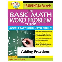 Basic Math Word Problem Tutor: Adding Fractions