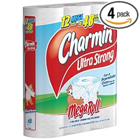 Charmin Ultra Strong 12 Mega Rolls, 352 2-Ply Sheets per Roll (Pack of 4) by Charmin
