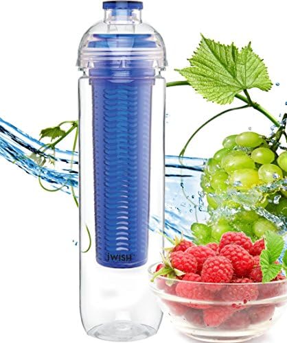 WATER INFUSER-H2go-IWISH-SPORTS-Infuse in FLIP TOP, SPILL PROOF durable TRITAN 27 oz. bottle plus FREE Recipe eBook-CUSTOMIZE WATER'S FLAVOR+ENJOY ALL HEALTH BENEFITS-Trendy design, (Blue)