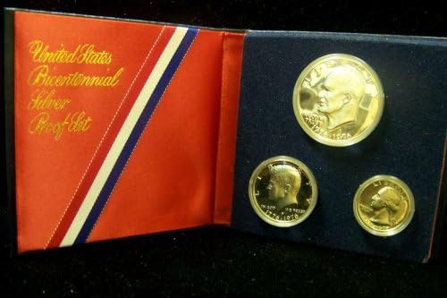 1776 1976 Bicentennial Silver Proof 3 pc Set Kennedy ++