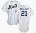 Carlos Delgado New York Mets Authentic Home Pinstripe Jersey, With #21 from Majestic Athletic