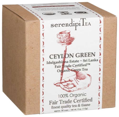 SerendipiTea Ceylon Green, Sri Lanka, Organic Green Tea, 4-Ounce Boxes (Pack of 2) by SerendipiTea