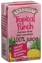 R.W. Knudsen Tropical Punch Juice, 8-Ounce Aseptic Boxes (Pack of 27)