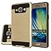 Galaxy A5 Case, Samsung Galaxy A5 Case (Not fit A5 2016) Aomax® Anti-Shock Brushed Metal Texture TPU PC Dual Layer Hybrid Non-slip Protective Case For Samsung Galaxy A5 (VLS Gold)