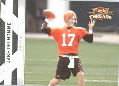 2010 Panini THREADS Football Card #33 Jake Delhomme - Cleveland Browns - NFL Trading Card in Screwdown Case