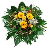 Blumenstrauß Lovely Yellow mit gelben Rosen und Gerbera - Blumenversand inkl. Grußkarte