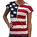 Flag FR200 - Frank Allover Junior Cut Ladies American Flag T-Shirt