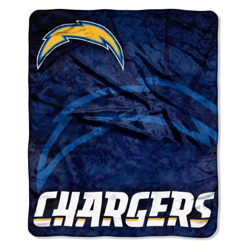 NFL San Diego Chargers 50-Inch by 60-Inch Raschel Plush 