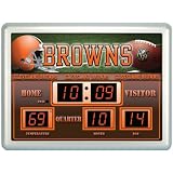 NFL Cleveland Browns 14x19 Inch ScoreBoard-Clock-Thermometer