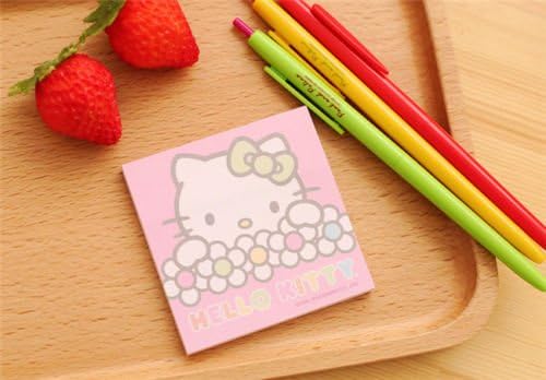 New Flower Hello Kitty Sticker Bookmark Sticky Notes Mark Plan Pad Post It Memo