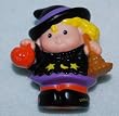 Fisher Price Little People Halloween Witch (Black Outfit holding Pumpkin and Broom)